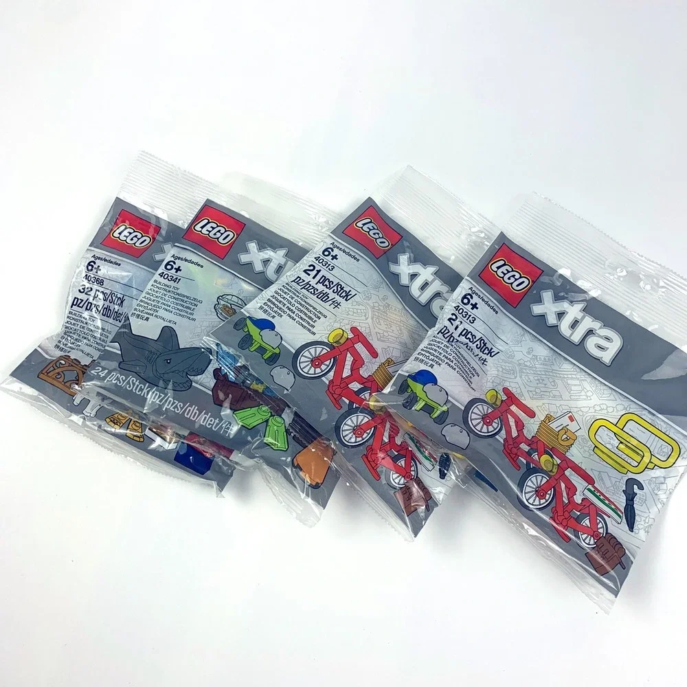 LEGO xtra 40313 x 2 Bike Pizza 40341 Shark Parrot 40368 Husky Snow Shoes Tree - Picture 2 of 11